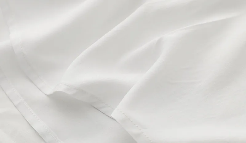 Женская блузка CHICEVER белая Свободная рубашка с длинным рукавом и карманами на