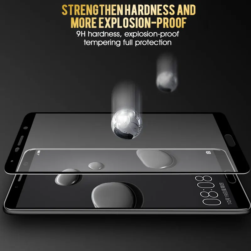 Полное покрытие закаленное стекло для Huawei P9 P10 Lite Plus Защита экрана Honor 8 9 10 V10 умное