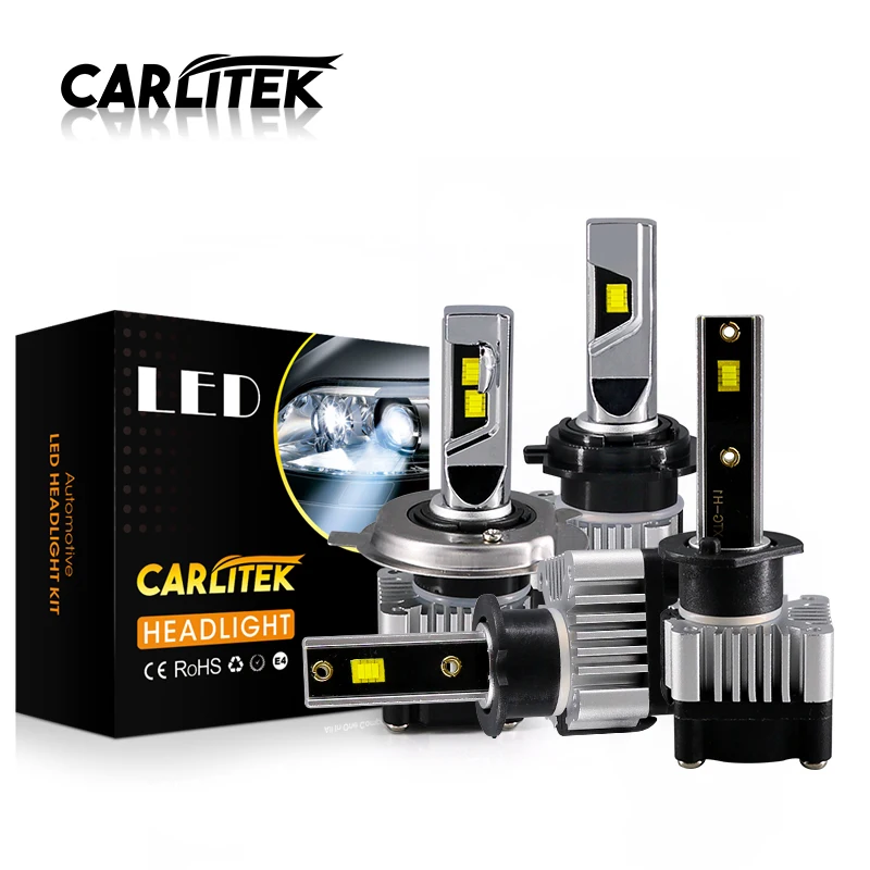CARLitek мини светодиодные H4 H11 H7 H1 Автомобильные фары лампы 12 В 24 в 6000 К H8 H9 9005 9006 72 Вт