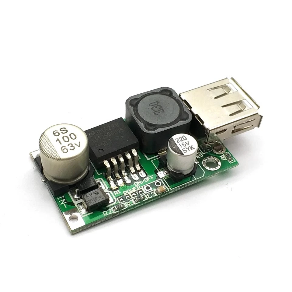 LM2596HV 9V 12V 24V 36V 48V to 5V 3A модуль зарядного устройства USB DC понижающий