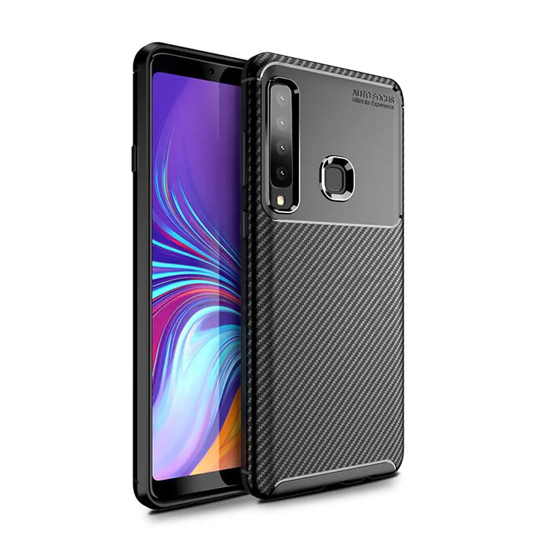 Модные углеродного волокна мягкие чехол для телефона повседневное одноцветное