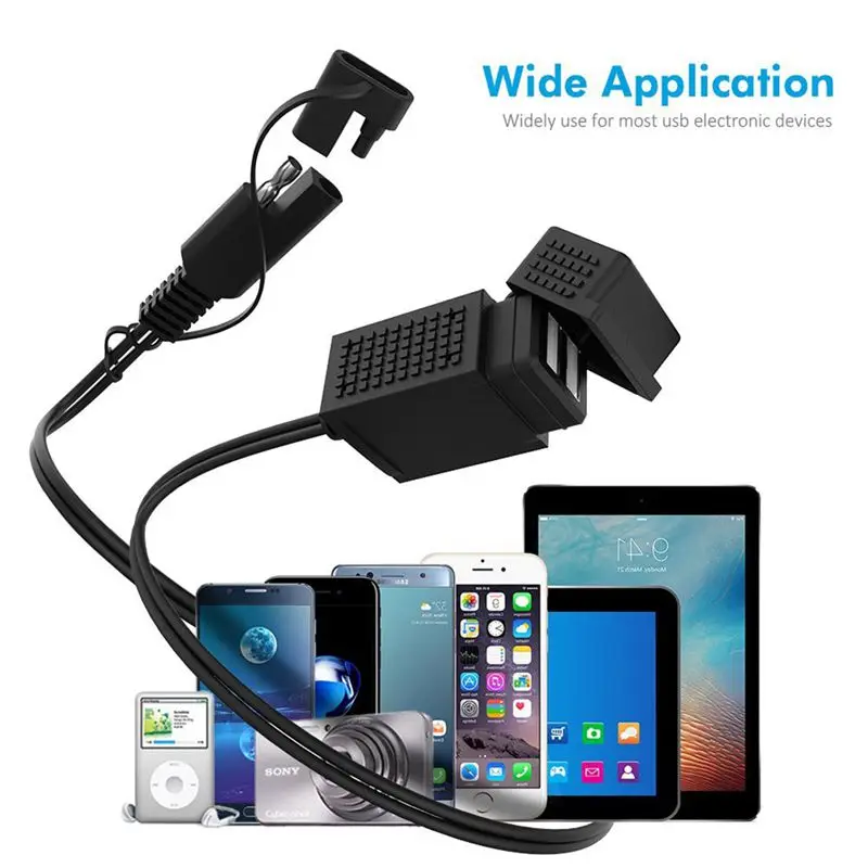 Usb-кабель адаптер 3.1A мотоцикл двухпортовый источник питания быстрая зарядка