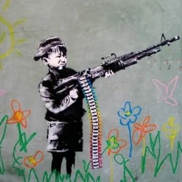 Бэнкси карандаш шутер ламинированный плакат (36x24) | Дом и сад