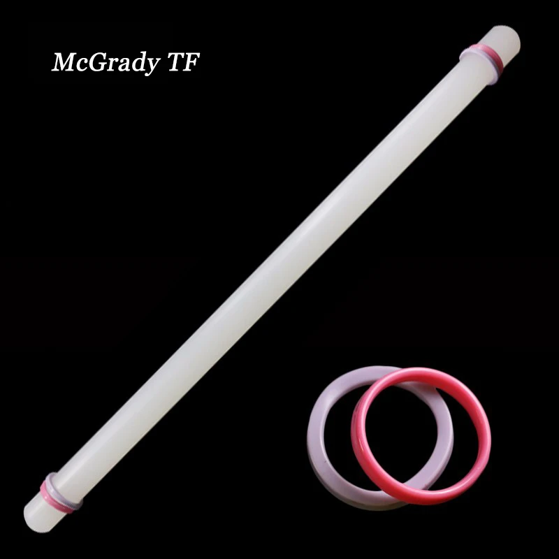 50*2.5CM High Quality Plastic White Non-stick Glide Fondant Rolling Pin Gift Dough Roller Decorating Kitchen Tool | Дом и сад