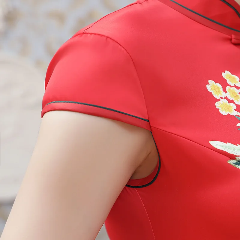 Китайские платья SHENG COCO Qipao весна Xia Pao Длинная женская повседневная юбка-Ципао с