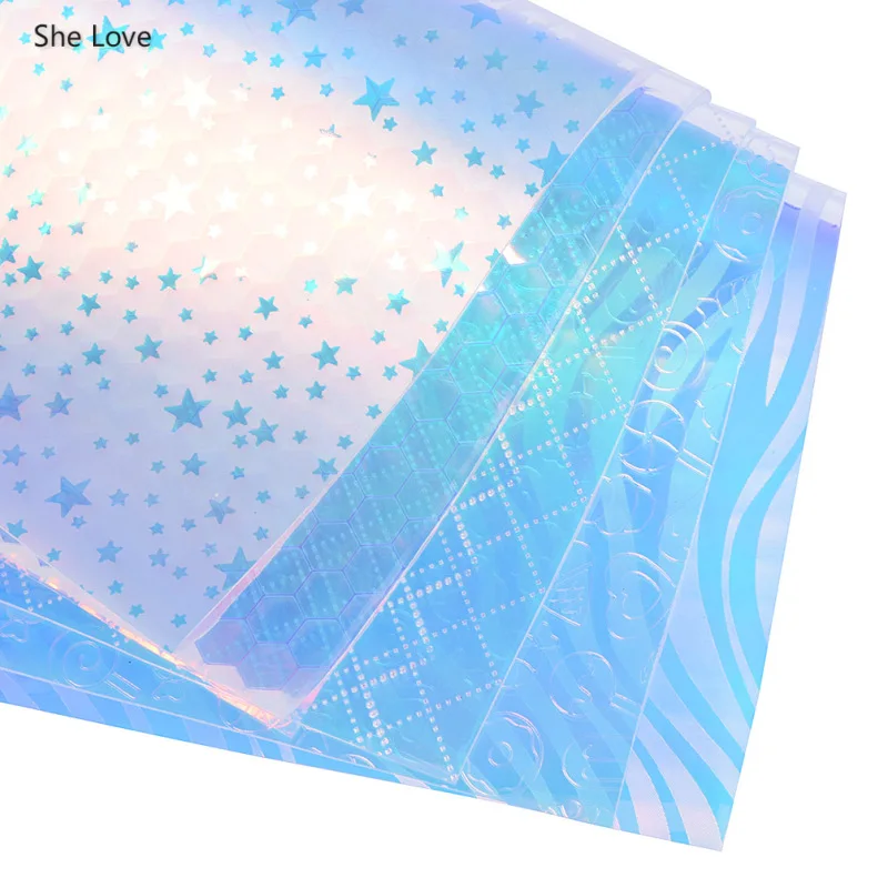 Она любит 29x21 см A4 Переливающаяся прозрачная виниловая ткань из ТПУ для одежды Diy