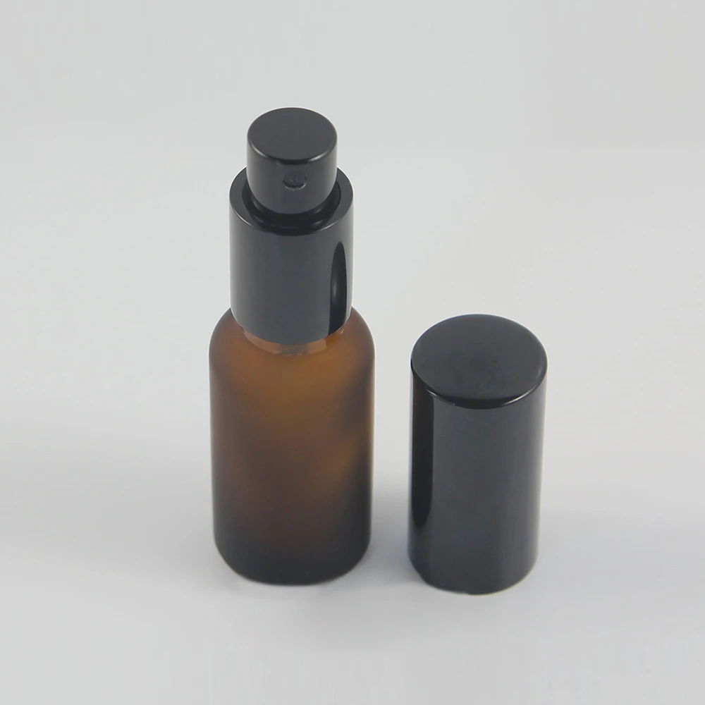 20ml matte brown/amber glass perfume bottle with black mist sprayer empty atomizer container wholesale | Красота и здоровье