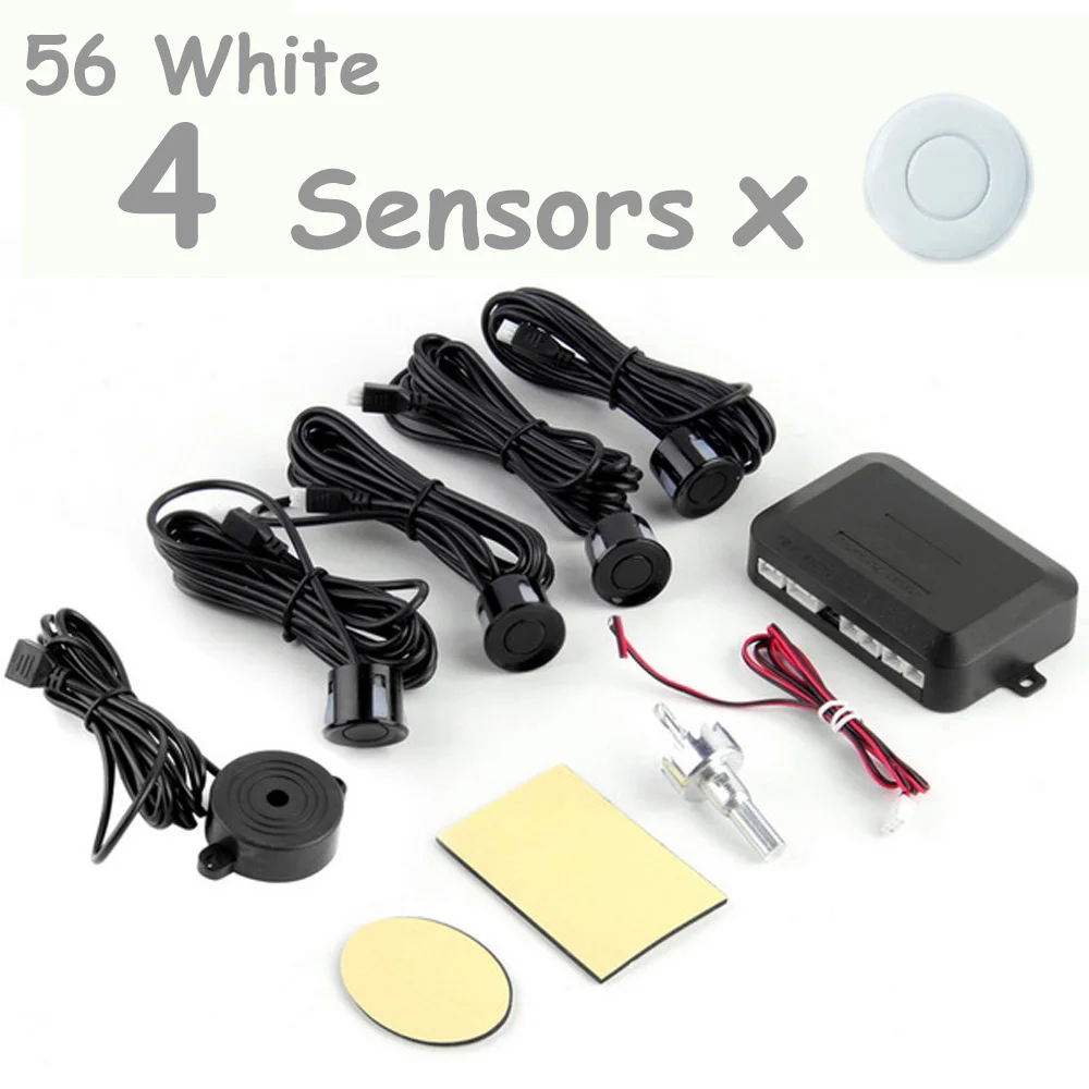 

BIBI sound Alarm 4 Sensors Indicator Probe Radar Detector System Kit Monitor Auto Car Parking Sensor Reverse Back up