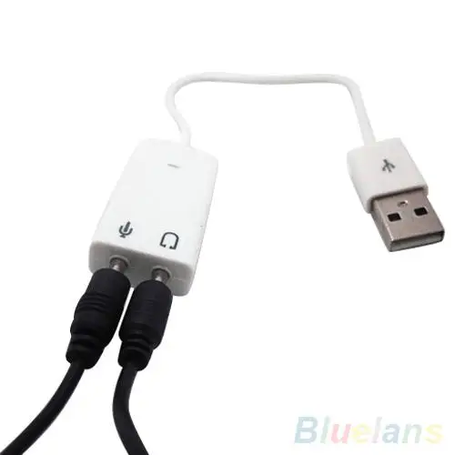 Внешний USB аудио адаптер звуковой карты 7 1 виртуальный канал с кабелем микрофон 3 5