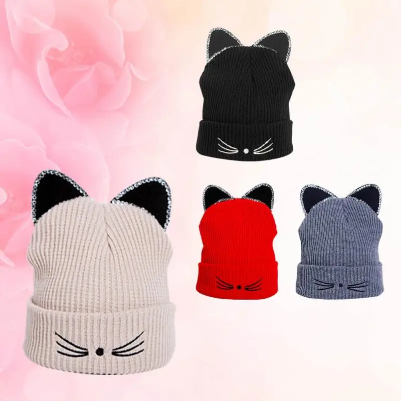 Новый осень зима 5 Цвета модные Для женщин кошачьи уши Открытый толстые и теплые