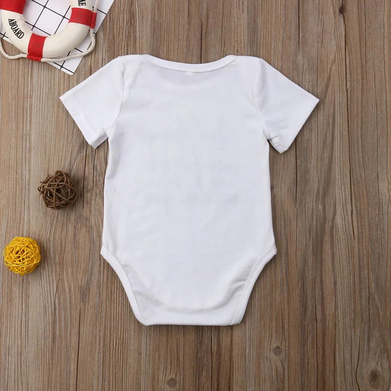 Focusnorm New Casual Newborn Baby Girls Boy Set Short Sleeve Print Letter Romper Jumpsuit Outfits Clothes | Мать и ребенок
