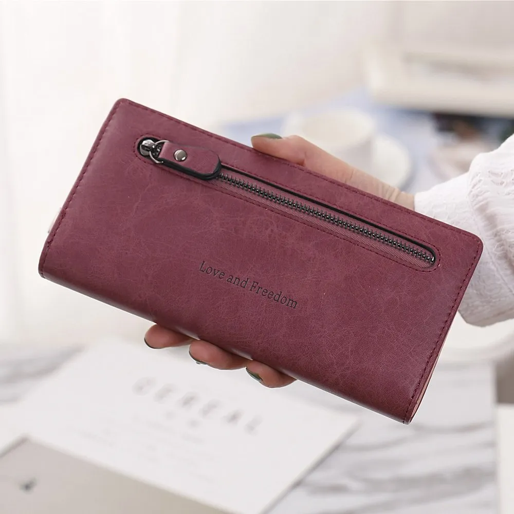 

2019 New Women Long Clutch Wallet Large Capacity Wallets Female Purse Lady Purses Phone Pocket Card Holder Portefeuille Femme