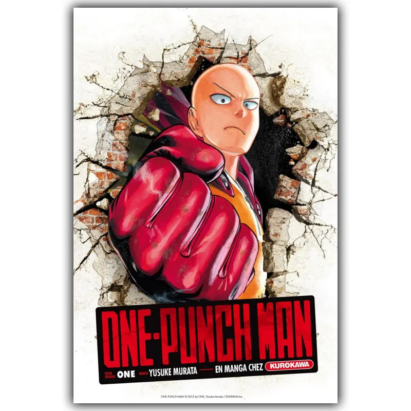 Постер ONE PUNCH MAN популярный классический домашний декор в японском стиле Шелковый