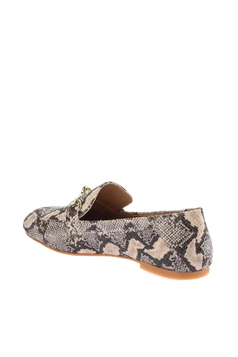 Soho/бежевая женская обувь на плоской подошве со змеиным принтом модные Лоферы