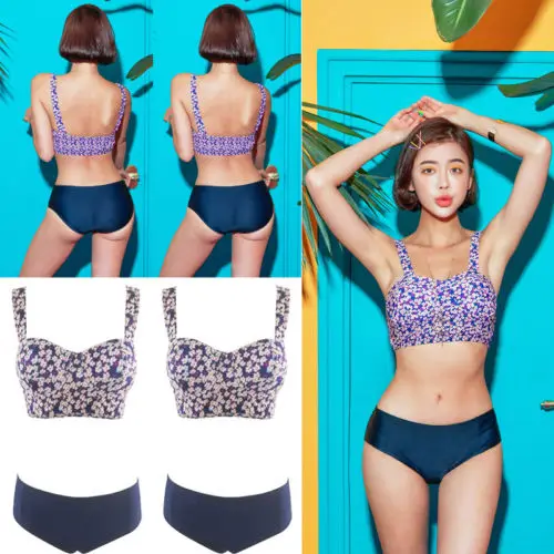 Ladies Womens Swimsuit High Waist Bathing Suit Swimwear Beachwear Bikini Set | Женская одежда