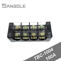 terminal block tbc 1004tb 1004 fixed type 100a 600v 4 position 0 5 25mm2 connection electrical copper