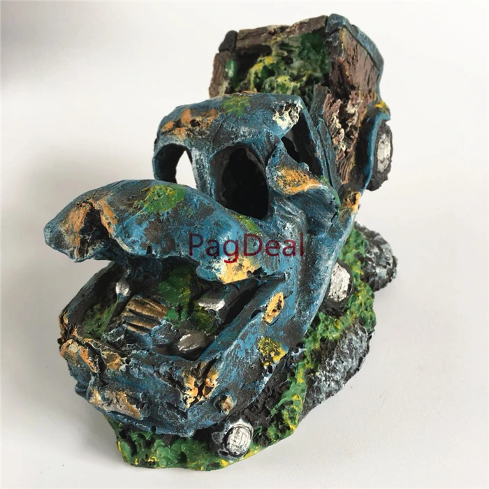 Аквариум для рыб разбитая Смола Украшение автомобиля L18cm * W9.5cm H9cm Бесплатная
