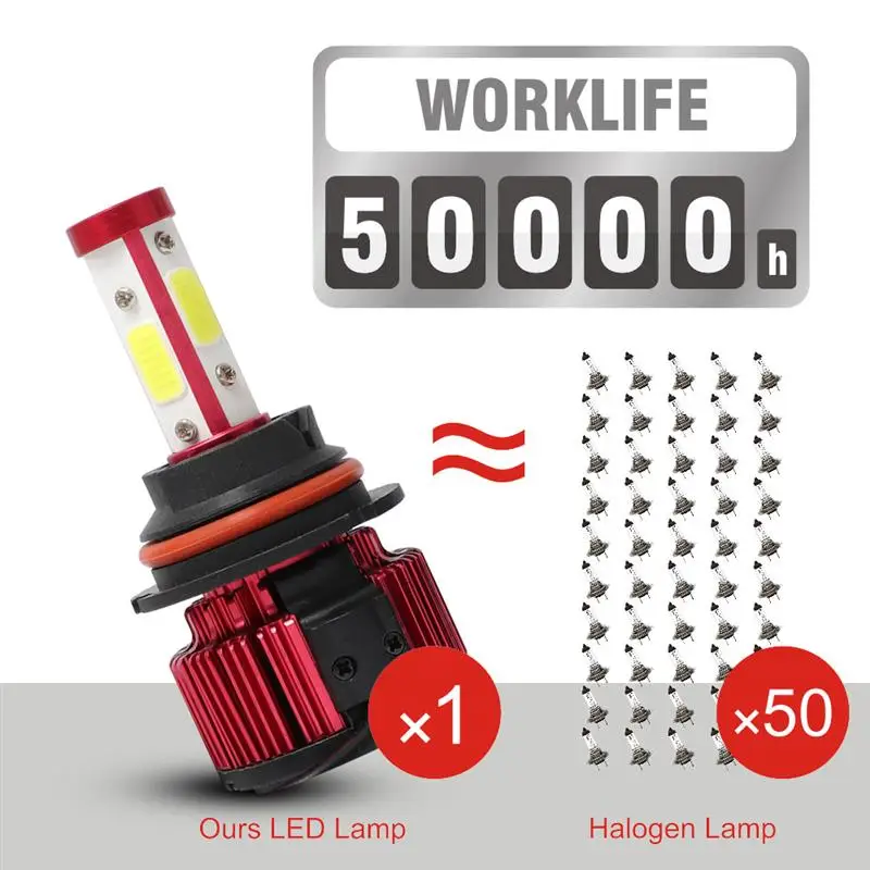 2 шт. Автомобильные светодиодные лампы 6500 к 50 Вт лм|Передние LED-фары для авто| |