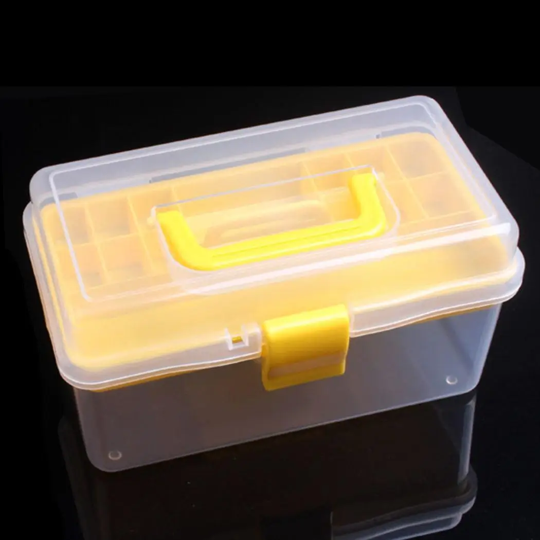 Multi-function Transparent Household Tools Cosmetics Storage Box 198g Double-layers | Дом и сад