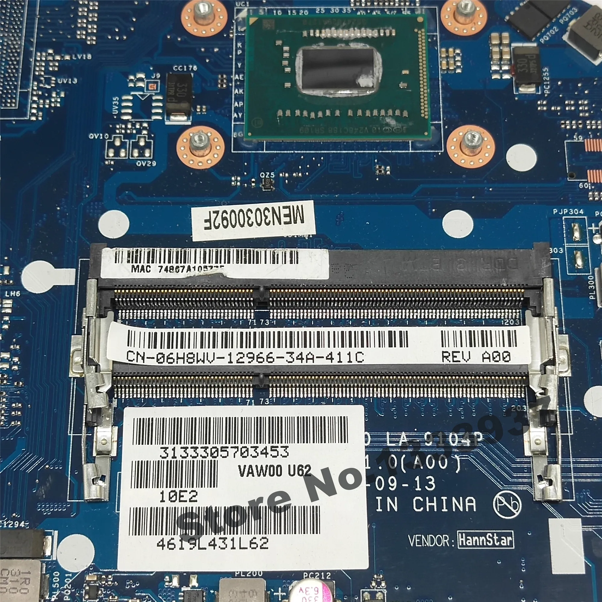 CN-06H8WV 06H8WV 6H8WV материнская плата для ноутбука Dell inspiron 15 3521 5521 основная плата SR109 1007U Процессор DDR3 VAW00 LA-9104P
