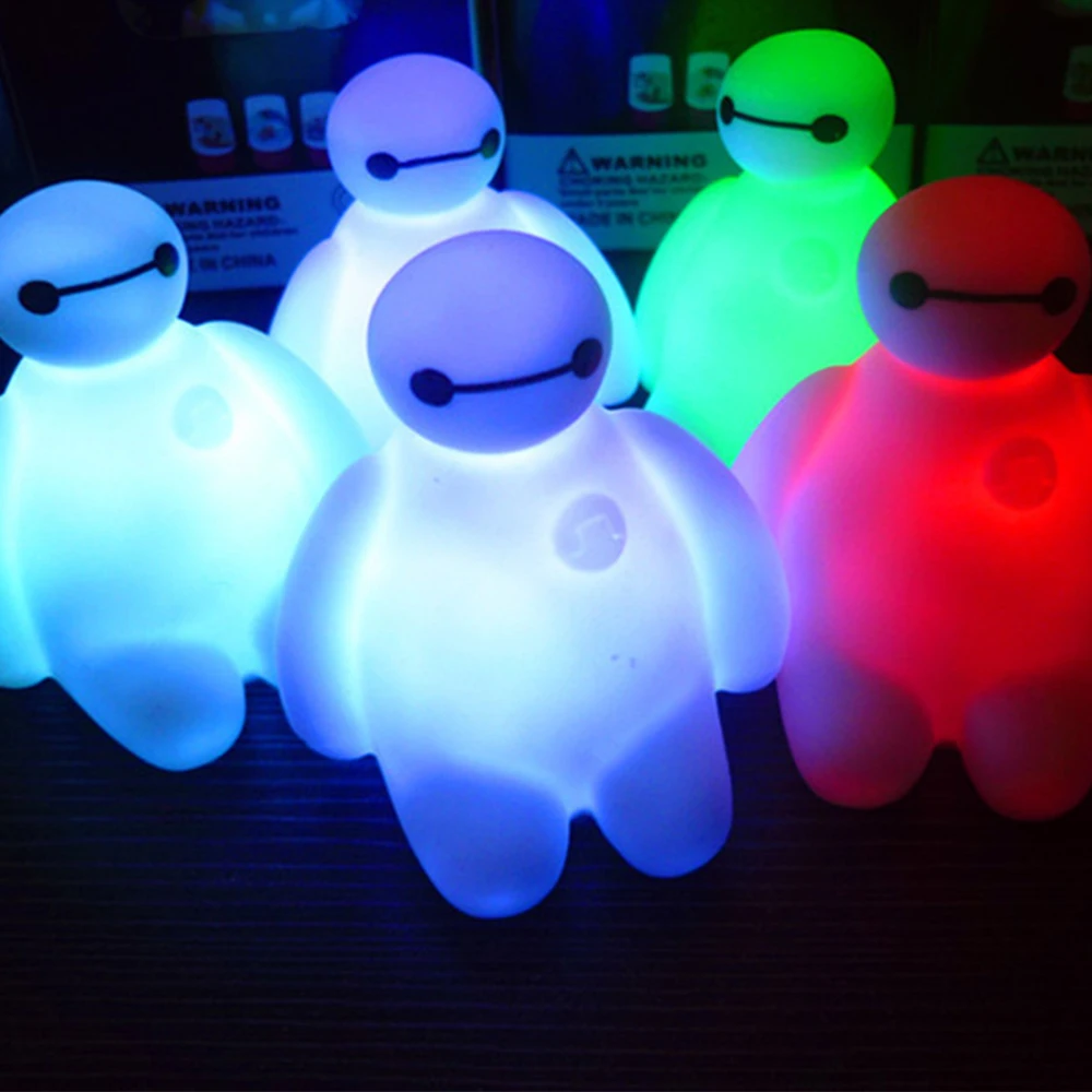 7 цветов Изменение большой герой 6 мультфильм BayMax светодиодный ночник настольная