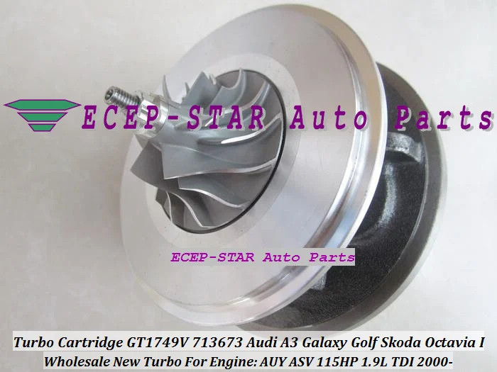 Бесплатная доставка турбо CHRA картридж GT1749V 713673 5006S для Audi A3 Galaxy Golf Sharan Skoda Octavia AUY ASV