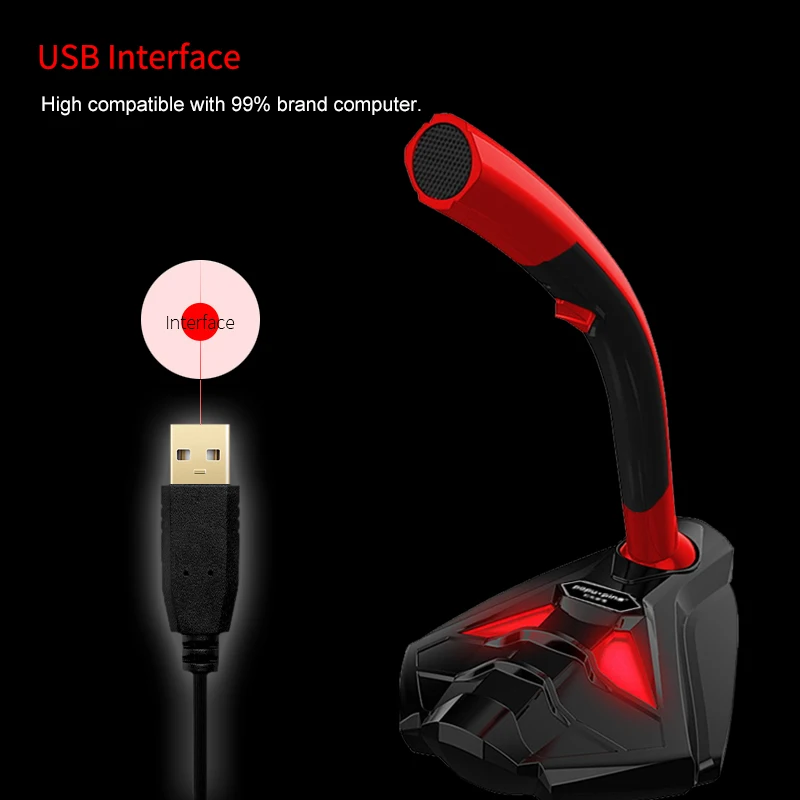 Popu · pine Gooseneck проводной микрофон USB студийный вокальный запись 360 всенаправленный