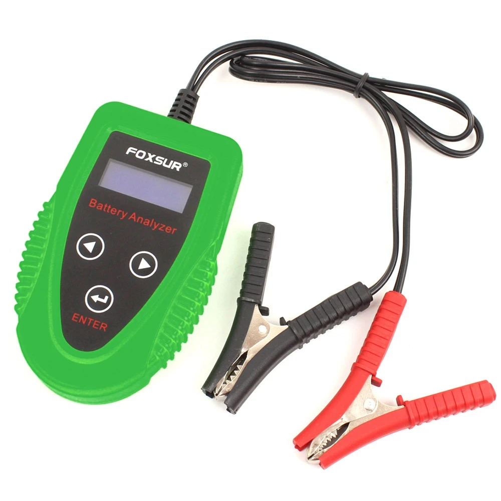 Foxsur 12V автомобиль Батарея детектор ЖК анализатор автомобильное зарядное