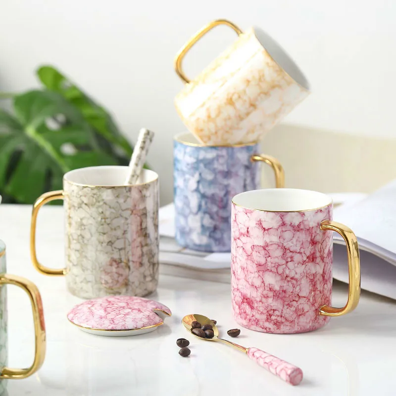 Современные керамические кофейные кружки Bone China Gold Handgrip Boss кружка Mom Coffee Lover