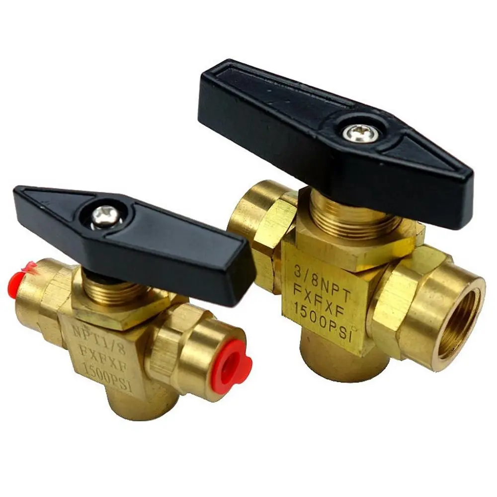 Латунный шаровой кран с L-образным отверстием 1/8 дюйма 1/4 3/8 NPT для сантехники