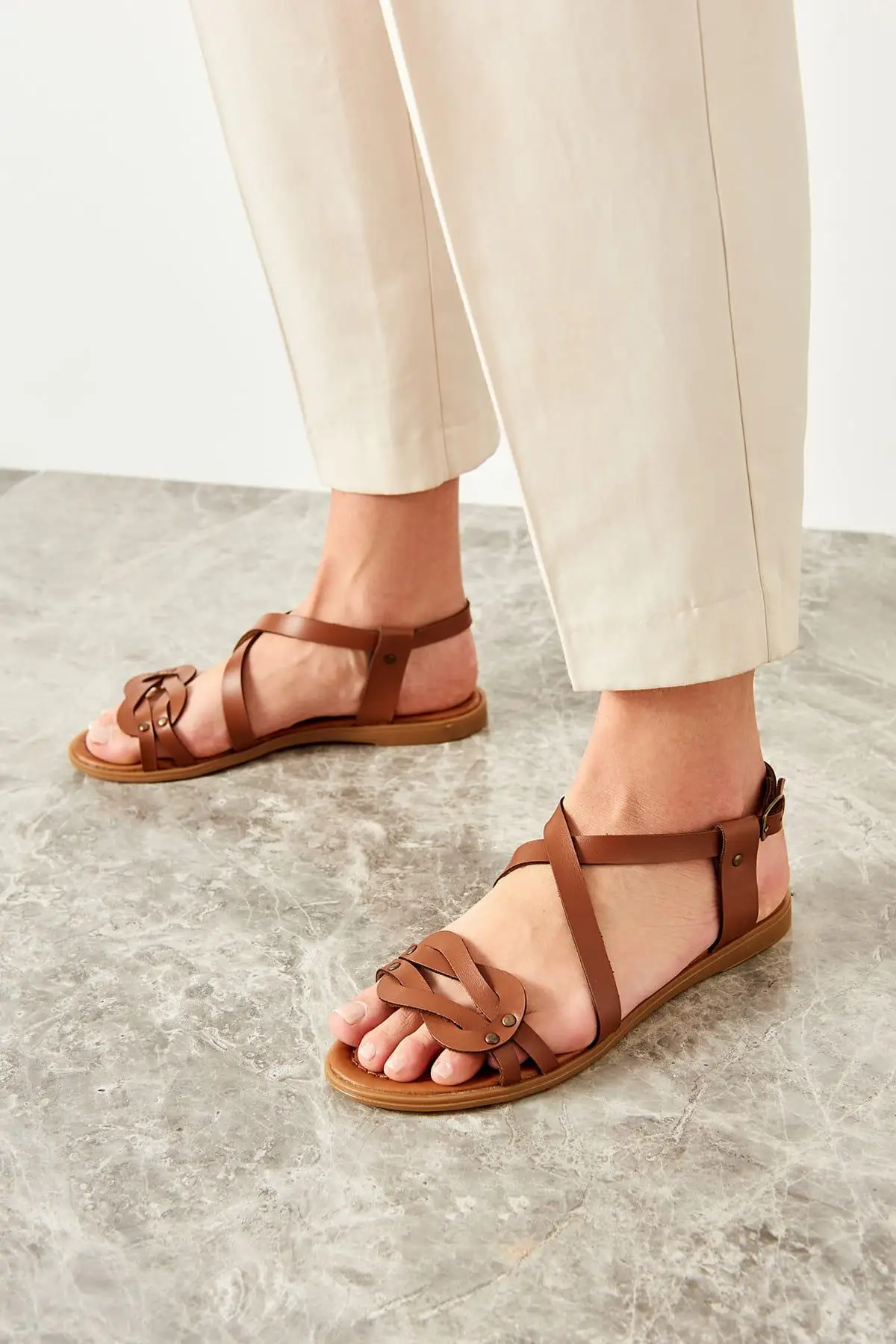 Trendyol Tan женские босоножки TAKSS19AW0037 | Обувь