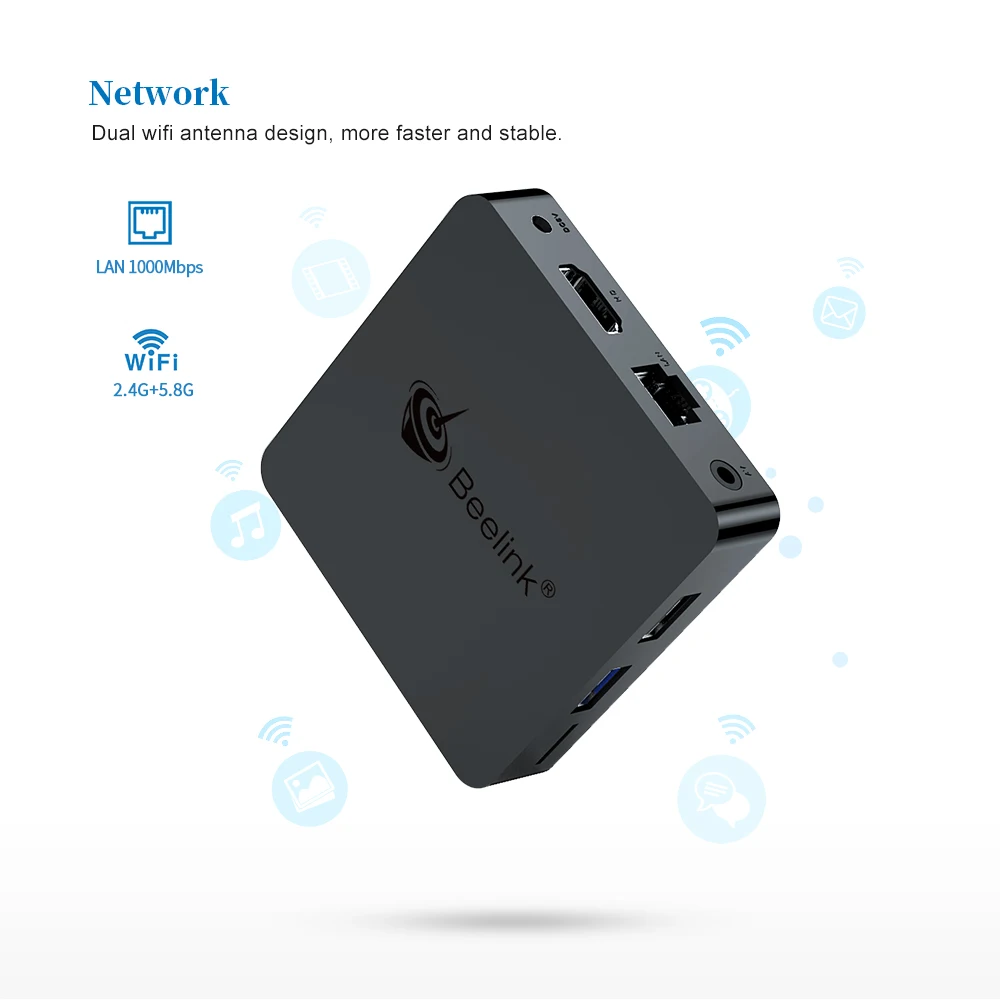 Beelink GT1 Android 8 1 ТВ Box Amlogic S905X2 мини коробка 4G DDR4 32G BT 4 0 Двойной Wi-Fi HDMI 2 телеприставки с