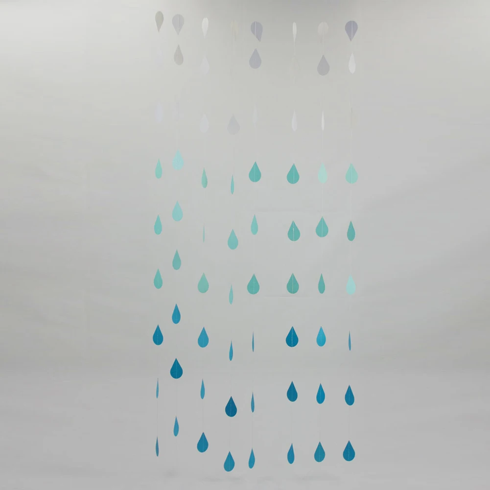 1 2 м Raindrop Бумажная гирлянда Graduate цвет капельного Висячие бумажные цепочки