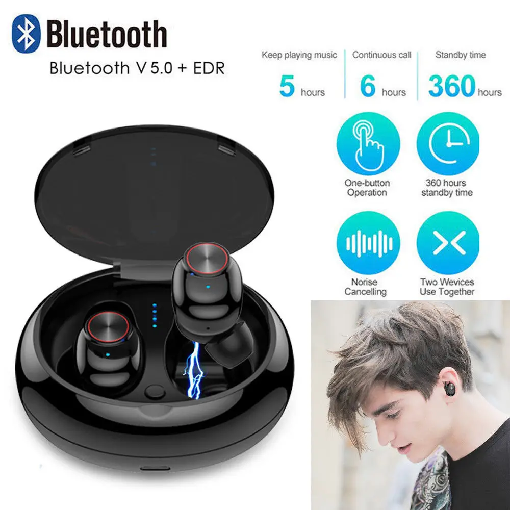 V5 TWS наушники водонепроницаемые Bluetooth 5 0 гарнитура Мини Twins беспроводные вкладыши