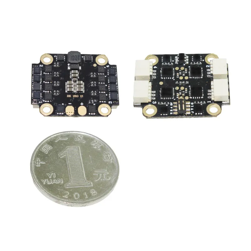 HAKRC HK1S 16x16 мм 10A BLheli_S 1-2S 4 в 1 бесщеточный ESC с 5 В BEC DShot600 для радиоуправляемого дрона