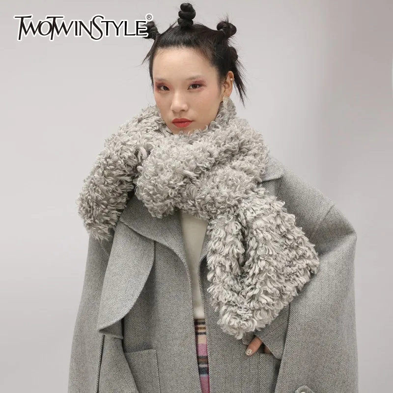 TWOTWINSTYLE Корейский жилет из искусственной мерлушки шарфы для женщин плюс толстый
