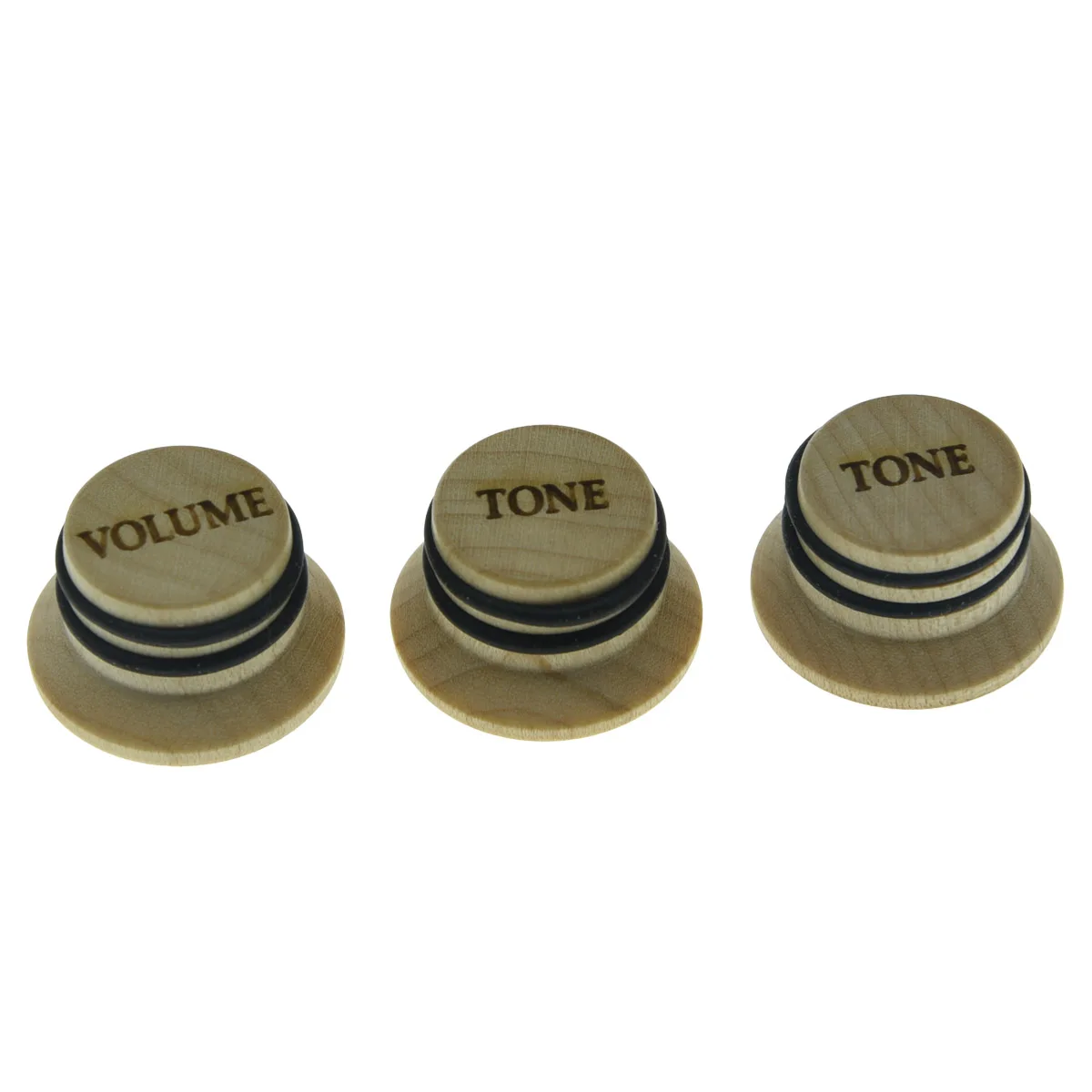 

Dopro Maple Wooden Knobs Strat/LP Style Volume Tone Top Hat Bell Knobs for Metric 5.8mm Split Shaft Pots