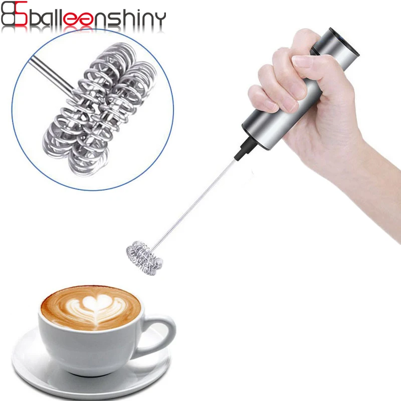 BalleenShiny Электрический нержавеющая сталь необычный Кофе Молоко Bubbler кофе