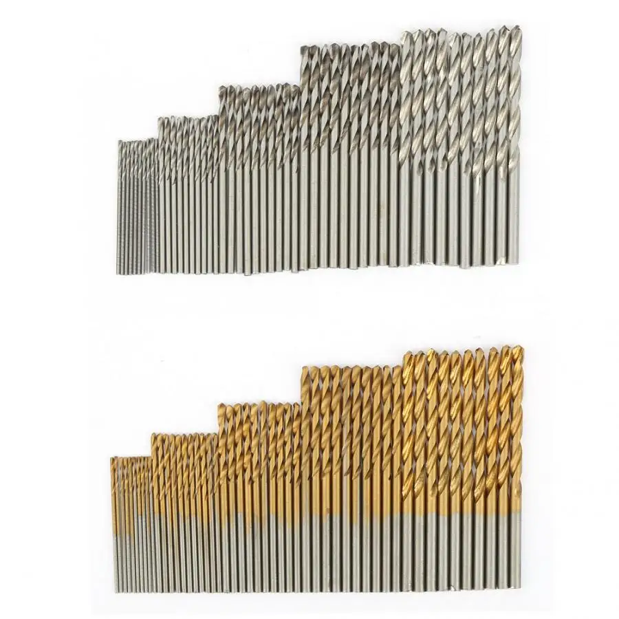 Сверло HSS с покрытием плотник 100 шт. титановым и белым сверлом набор