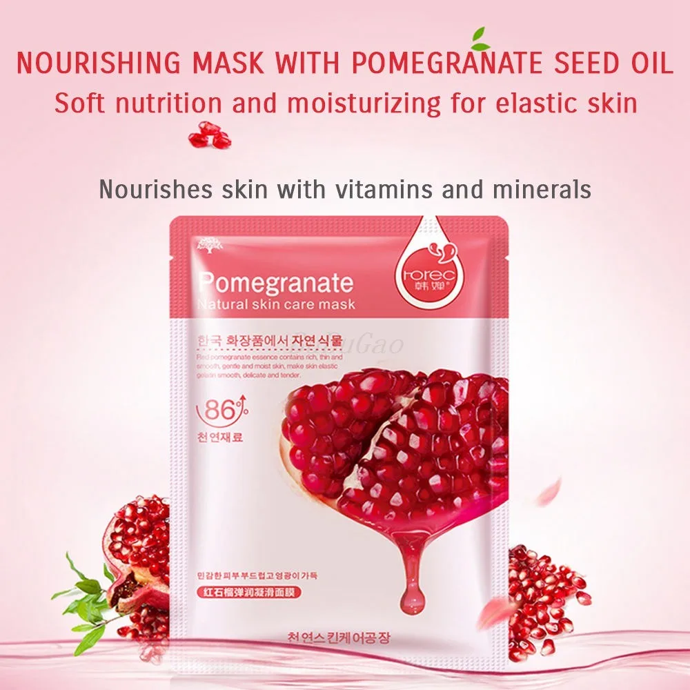 Hanchan 10pcs/lot Sheet Mask Skin Care Plant Facial Moisturizing Oil Control Blackhead Remover Wrapped Face | Красота и здоровье