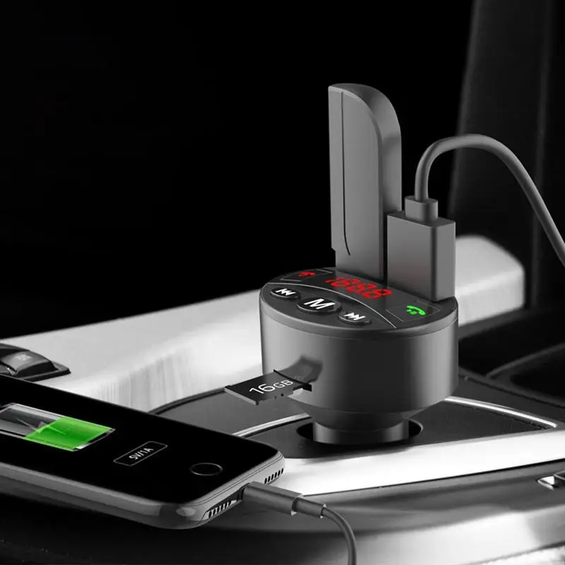 Bluetooth FM Radio Transmitter Car Kit Handsfree Wireless Audio MP3 Music Player Dual USB Charger Adapter U Disk TF Card | Автомобили и