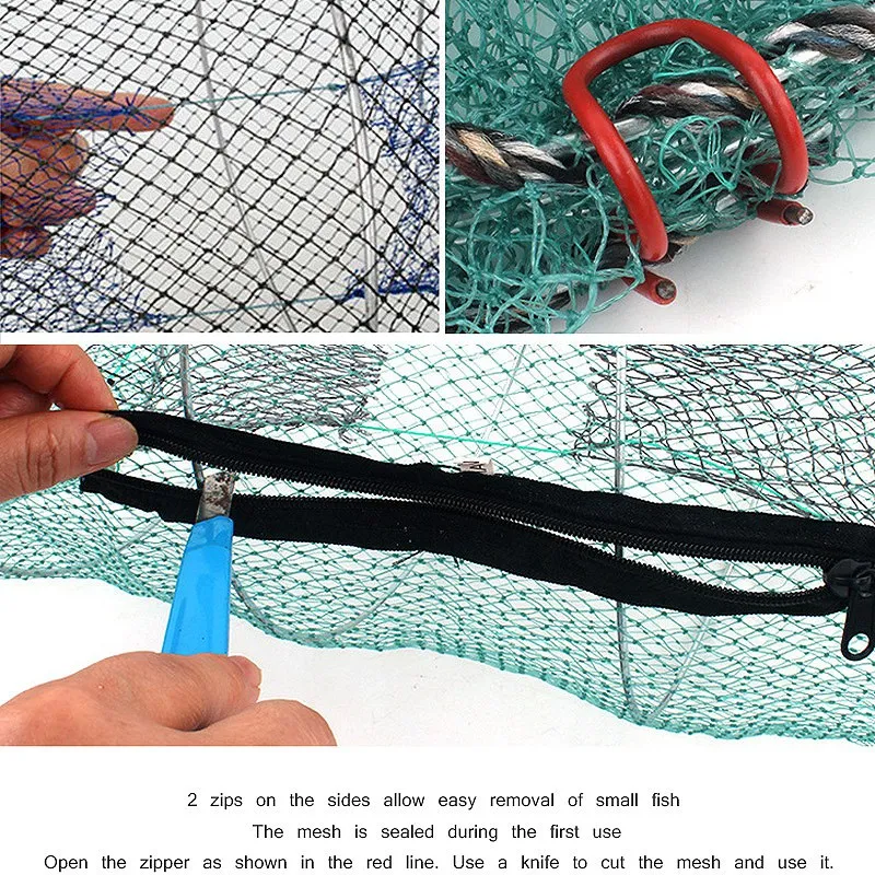 Горячая Складная рыболовная сеть приманки краб Crawdad Креветки гольян Рыболовная