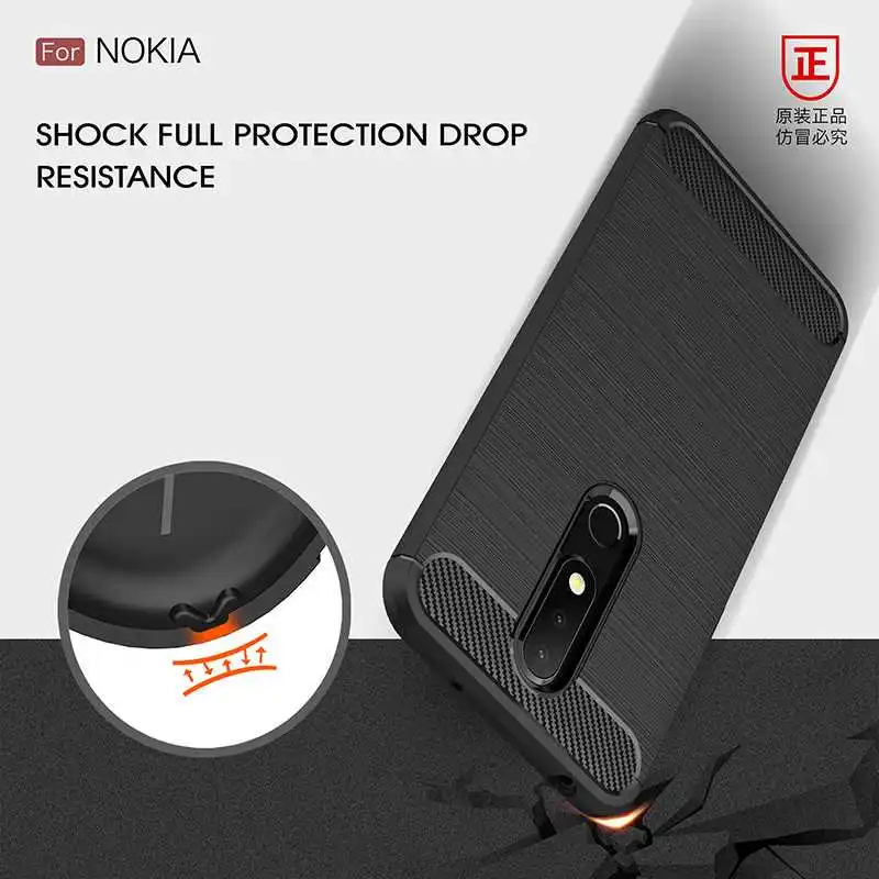 Модный Ударопрочный Мягкий силиконовый чехол Mokoemi 5 дюйма для Nokia 6 1 мобильного
