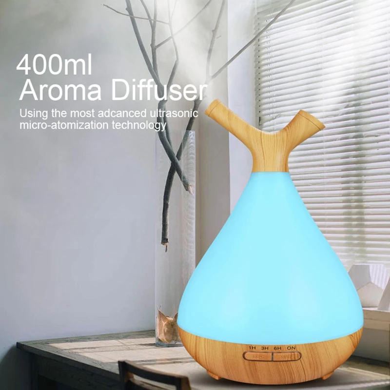 Eu Plug 400 мл увлажнитель воздуха Ночной светильник арома диффузор ультразвуковой