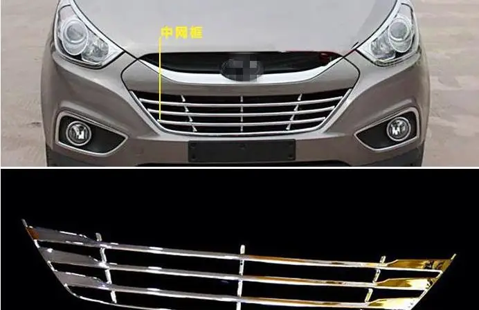 Высокое качество для Hyundai ix35 2009 2011 ABS Хромированная передняя решетка