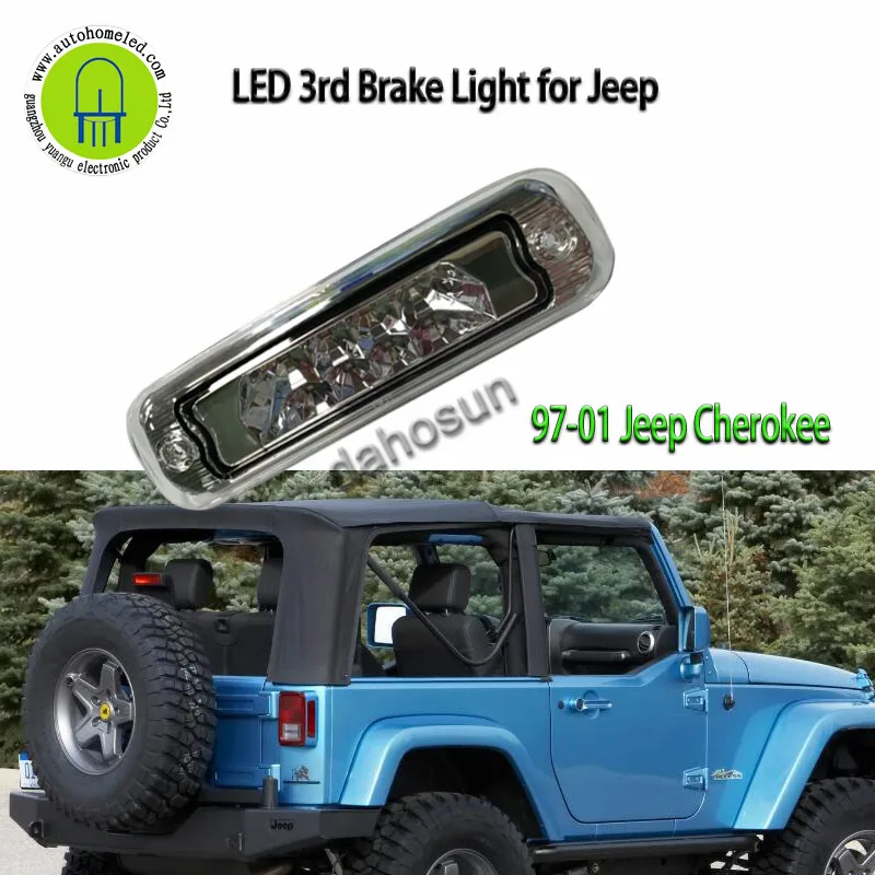 Для 97 01 Jeep Cherokee хромированный красный черный прозрачный корпус/Len светодиодный