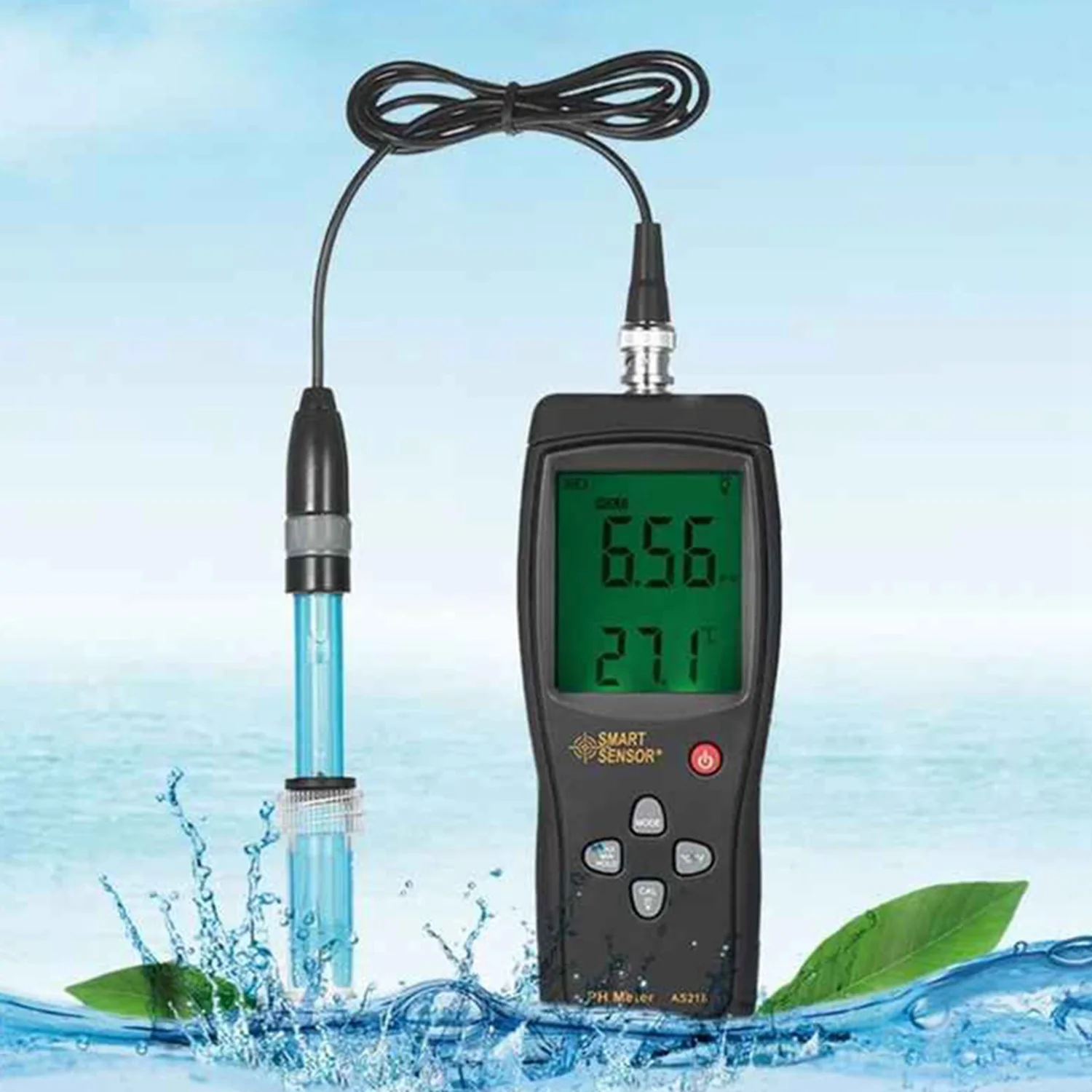 As218 Цифровой измеритель Ph 0 00 ~ 14.00Ph влажности воды почвы тестер