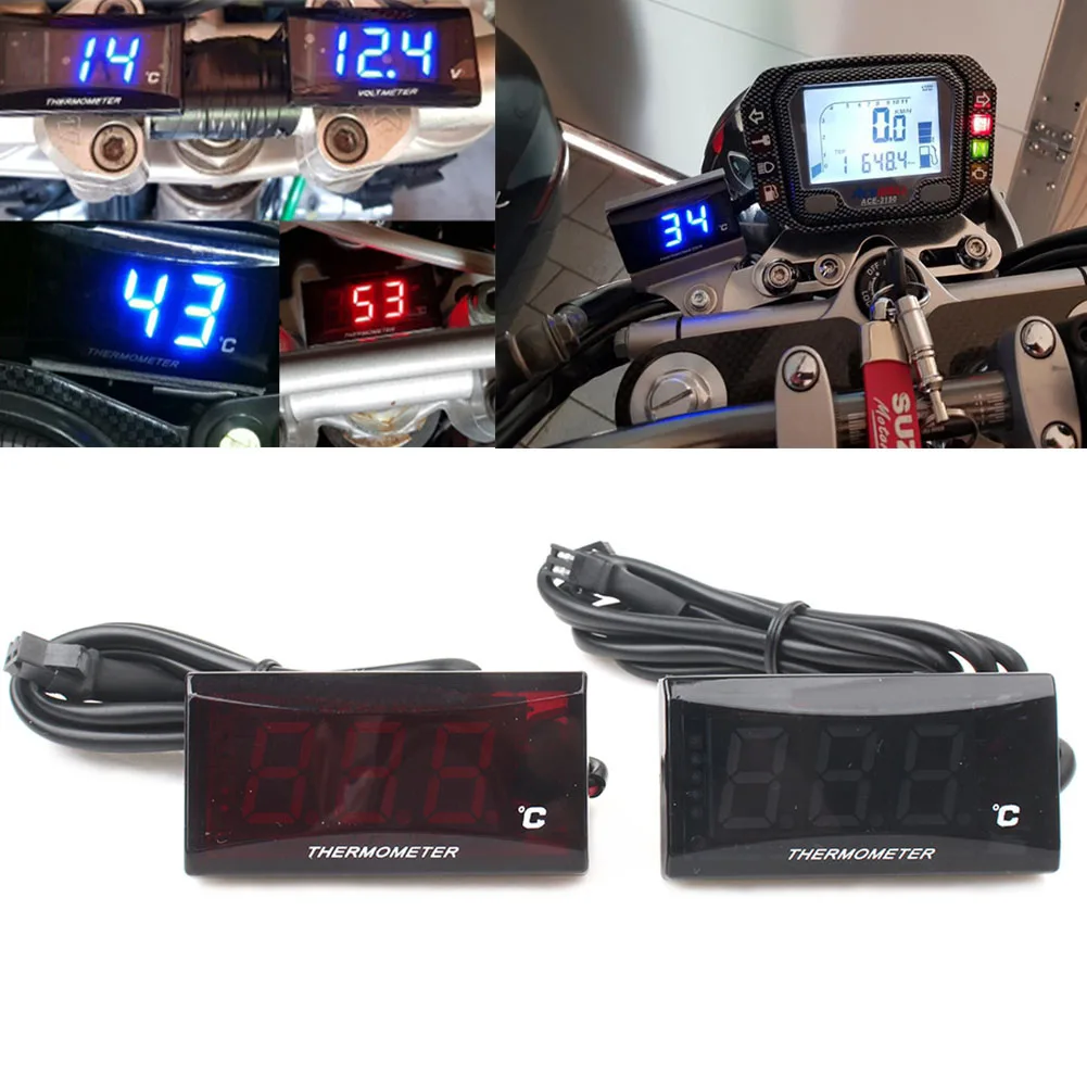 

DC 12V Universal Motorcycle Digital Water Temperature Gauge Meter Thermometer For Racing Scooter