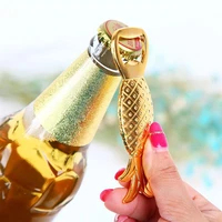 1pc bottle opener golden pineapple shape alloy tool wedding party birthday baby shower favor gift souvenirs 2018
