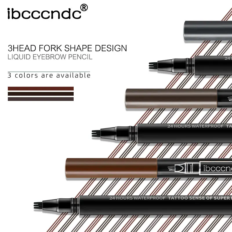 3 цвета легко использовать карандаш для бровей Microblading Татуировка ручка